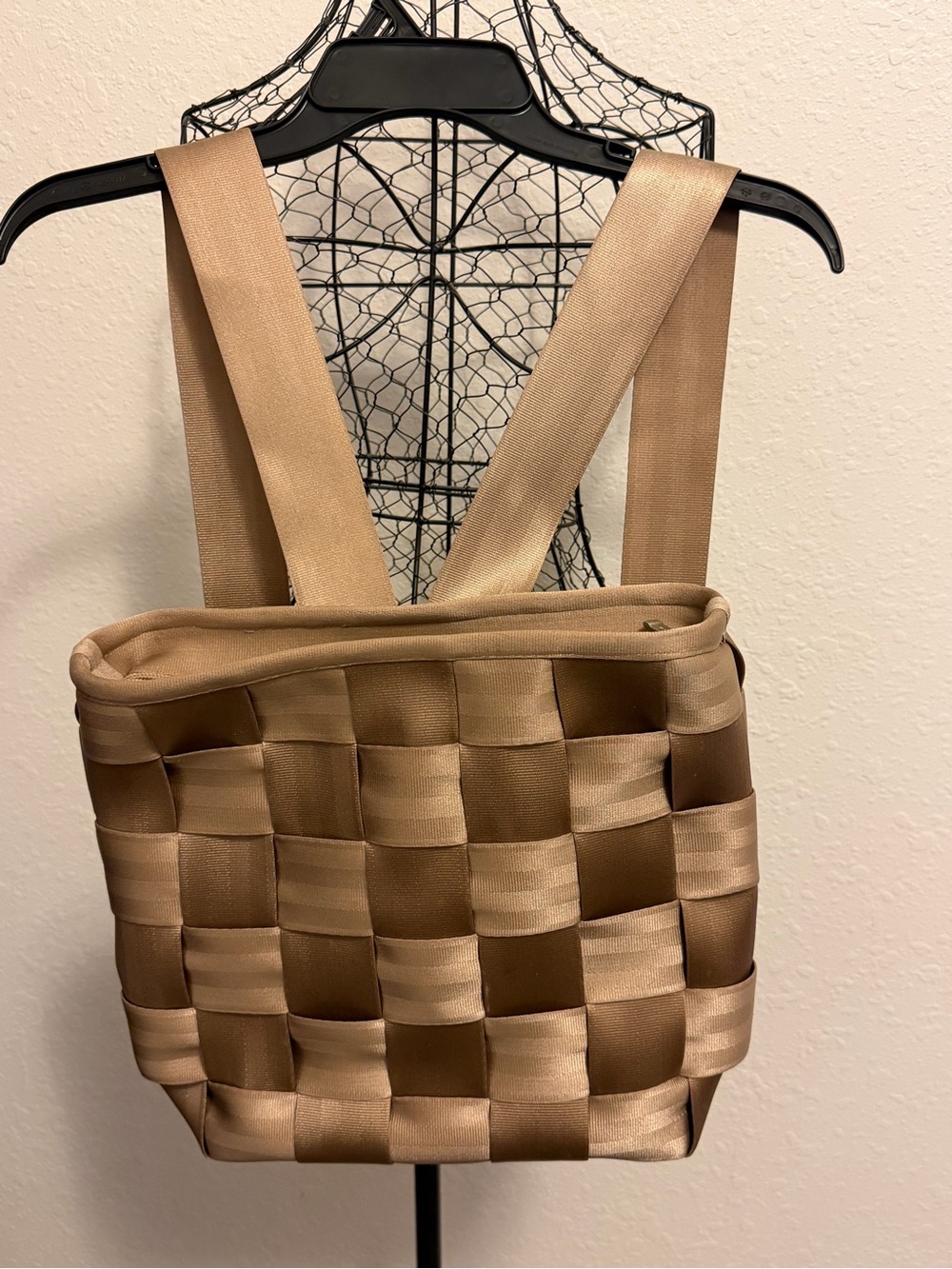 Harveys Woven Satin-Style Tote in Champagne